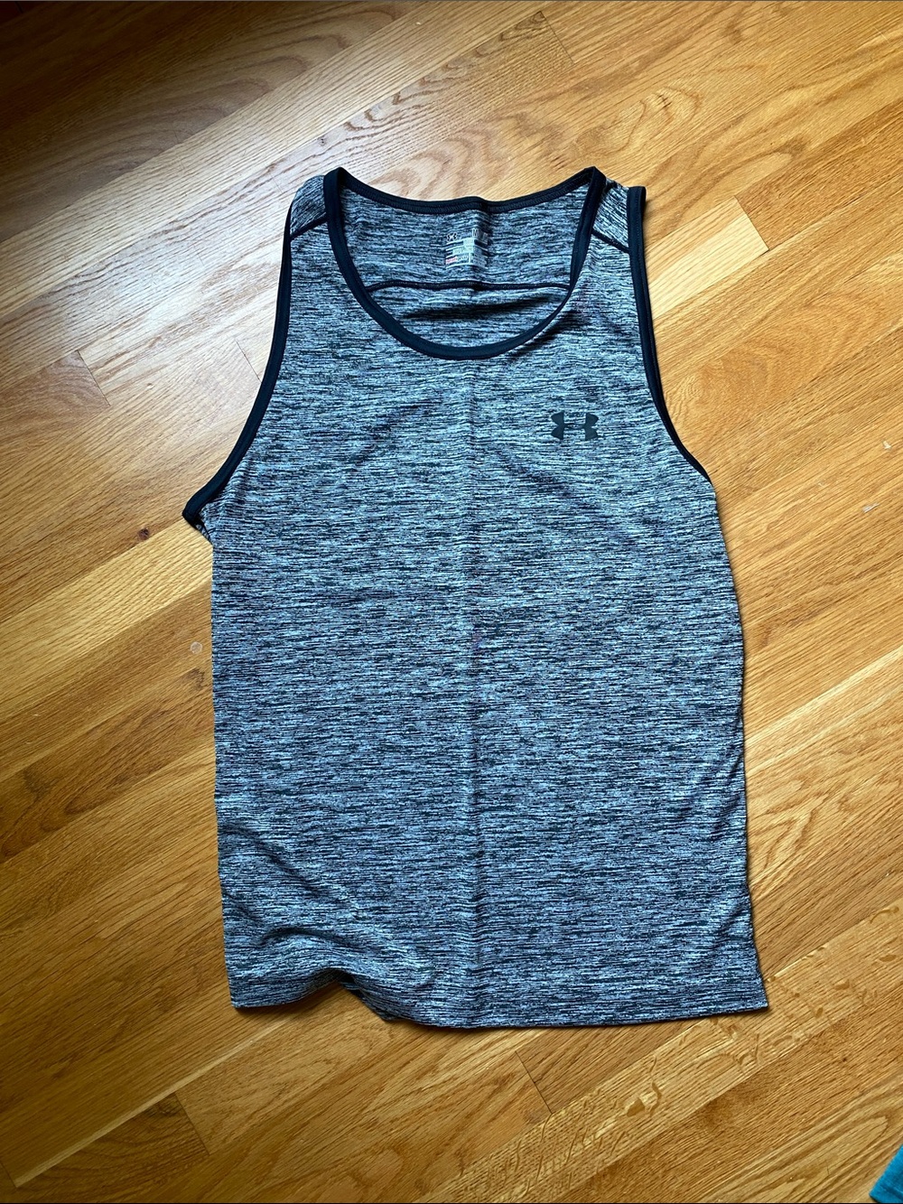 Under Armour Men's Heather Gray Tank with Black Trim